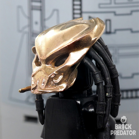 Bio-Mask Tracker Bronze - metal part for custom minifigure Yautja 