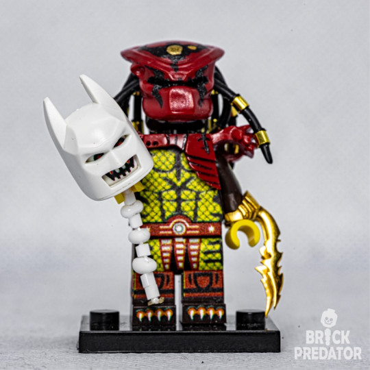 Big Red Samurai Predator with a trophy Batman Skull Custom LEGO Minifigure Set #9 Big Red Samurai Predator with a trophy Batman Skull Custom LEGO Minifigure Set #9