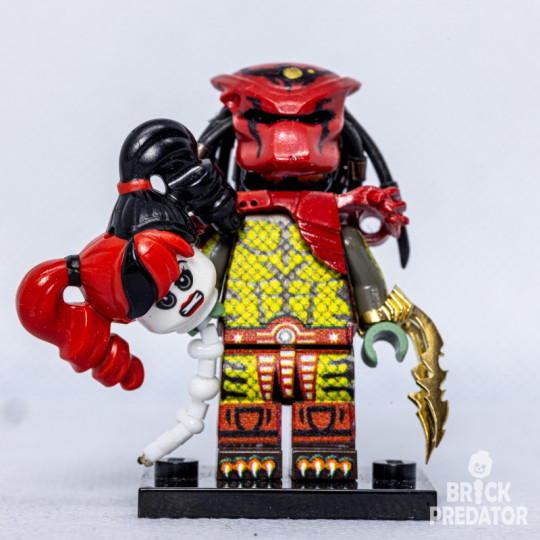Big Red Samurai Predator with a trophy head Harley Quinn Custom LEGO Minifigure Set #6 Big Red Samurai Predator with a trophy head Harley Quinn Custom LEGO Minifigure Set #6